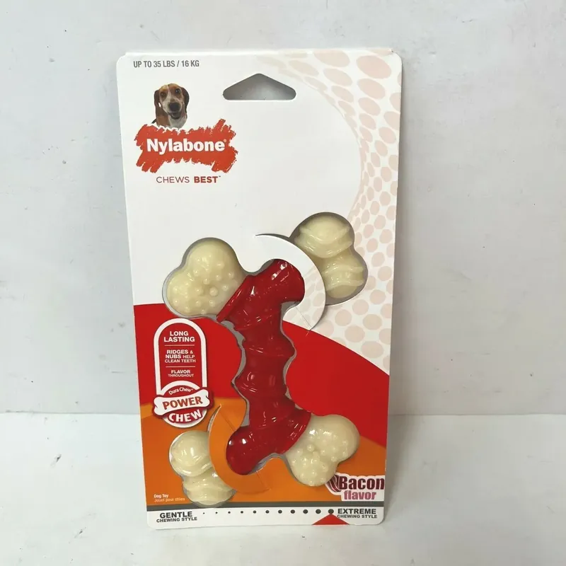 Nylabone Hundelegetøj Extreme Chew - Double Bone Bacon XL - Tidsbegrænset