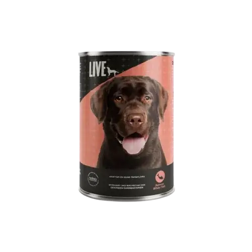 Hurtig afsendelse - LIVE Dog Vådfoder Laks/Hvid Fisk