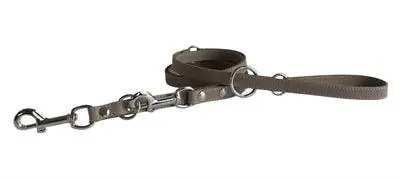 Topprodukt | Sazzz Passion Classic justerbar lædersnor til hund i taupe - 113-181 x 1,5 cm