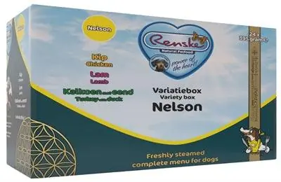 Renske Fresh Meat Variety Box Nelson - Kylling, Lam, Kalkun & And - 24 x 395 g | Supergod pris